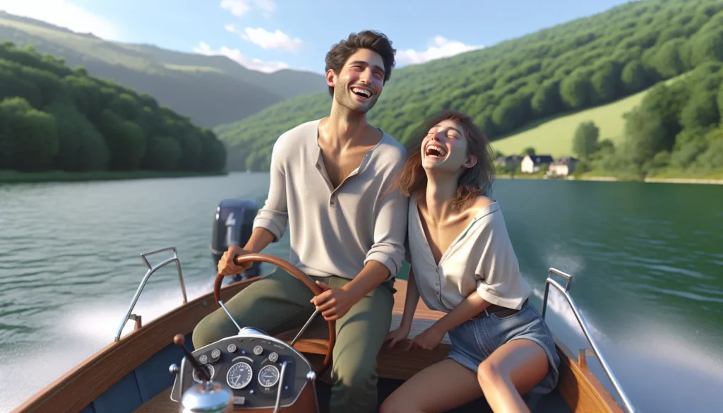 Couple sur un bateau
